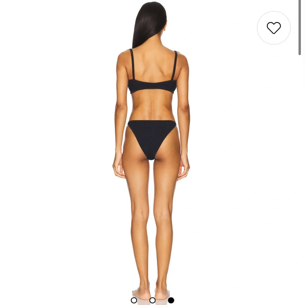 NWT Hunza G Tyler Bikini Set in Black Swimsuit Revolve
